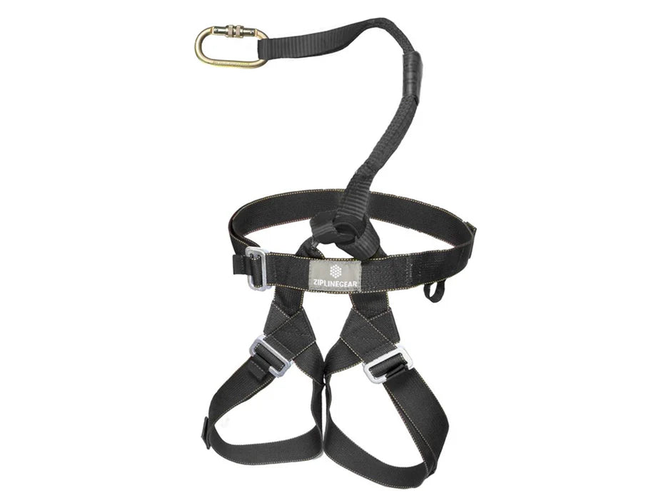 Zip Line Gear Harness and Carabiner