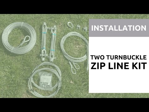 two turnbuckle zip line kit 